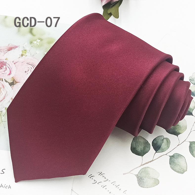 High-Density Yarn-Dyed Black Polyester Silk Tie - 8cm, Formal & Casual