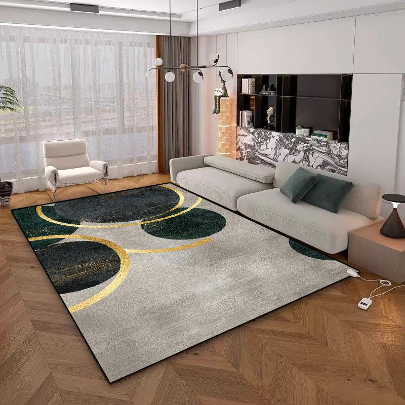 Modern Geometric Carpet for Living Room Large Area Decoration Home Rugs for Bedroom Soft Non-slip Golden Lounge Sofa Mat 200x300