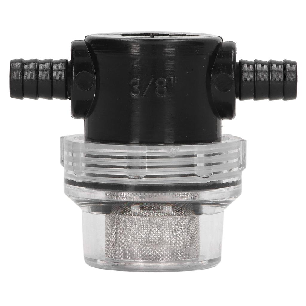 Water Pump Filter In Line Stainer Barb ABS 3 8in 1 2in Output for DC 12V 80 PSI Pumps