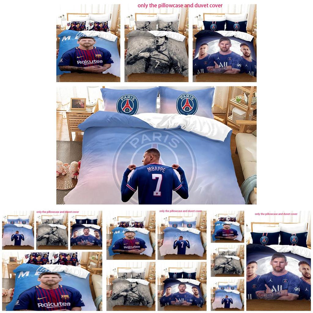 Modern And Simple 3d Football Player Bedding Set High Quality And Digital Print