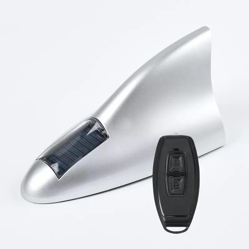 Universal Shark Fin Antenna Light for Cars Solar LED Anti-Collision Warning Lights Exterior Accessory for Automobile Modeling