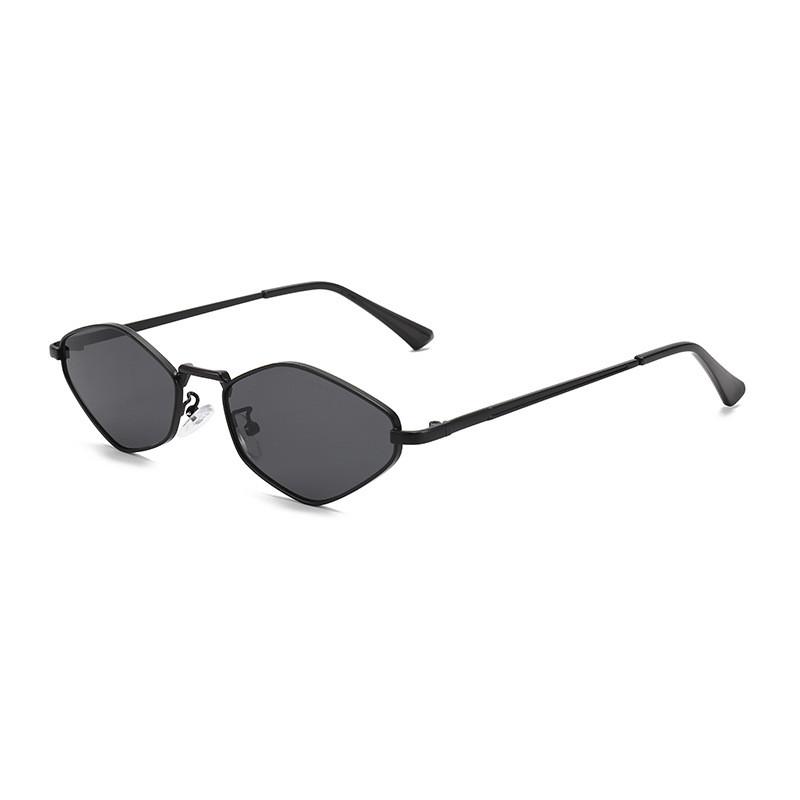Geometric Hexagon Sunglasses For Women Summer Uv400 Polarized Nonpolarized Fashion Eyewear BlackFrameGrayLens