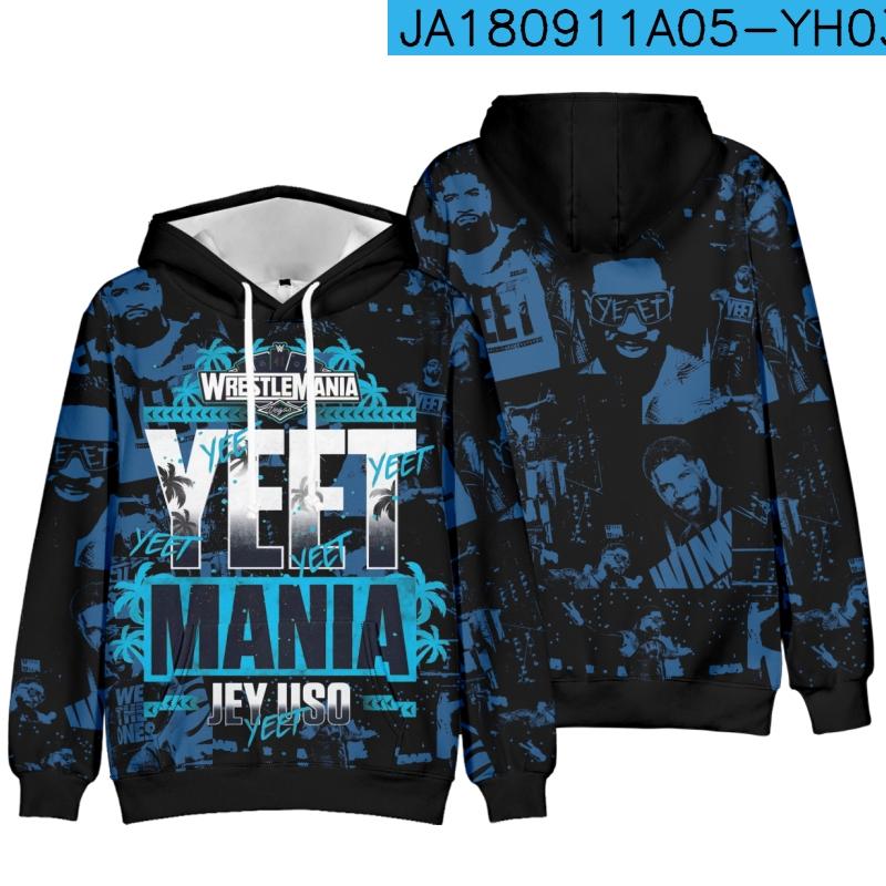 2026 Jey Uso Yeet Hoodies Merch Hooded Women/Men Fashion Casual Streetwear Sweatshirts Clothing Fashion Hoodie Outwear
