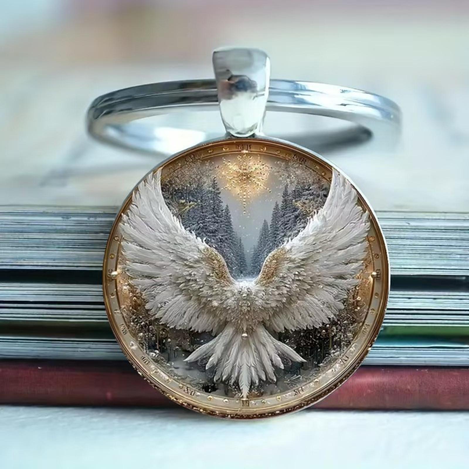 Элегантный и стильный круглый брелок из стеклянного сплава с узором One Size