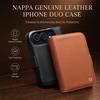 Custodia a Flip in Vera Pelle NAPPA per IPhone Duo Fold con Scomparti per Carte in Vera Pelle di Mucca Copri Telefono di Lusso da Business IPhone Duo