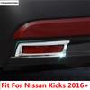 Rear Trunk Tail Lights Fog Lamp Decor Cover Trim For Nissan Kicks 2016 2017 2018   Car ABS Chrome Exterior Accessories