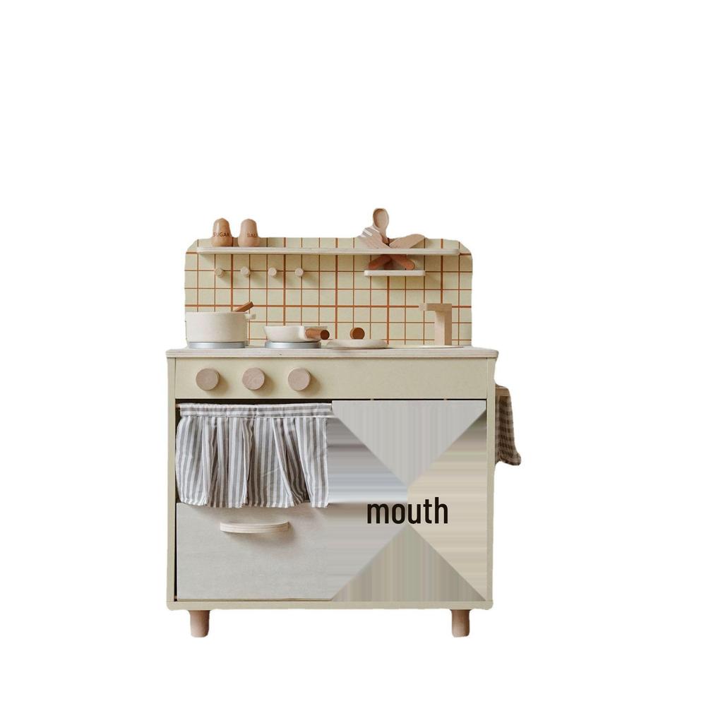 Wooden Kitchen Play Set for Kids Ages 3-6: Pretend Cooking Toy