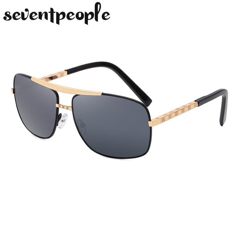 Vintage Square Sunglasses Men Luxury Brand Designer Metal Frames Sun Glasses for Male Fashion Rectangular Sunglass Gafas De Sol