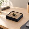 Square Wooden Storage Box Sturdy with Raised Edges for Entryway Table