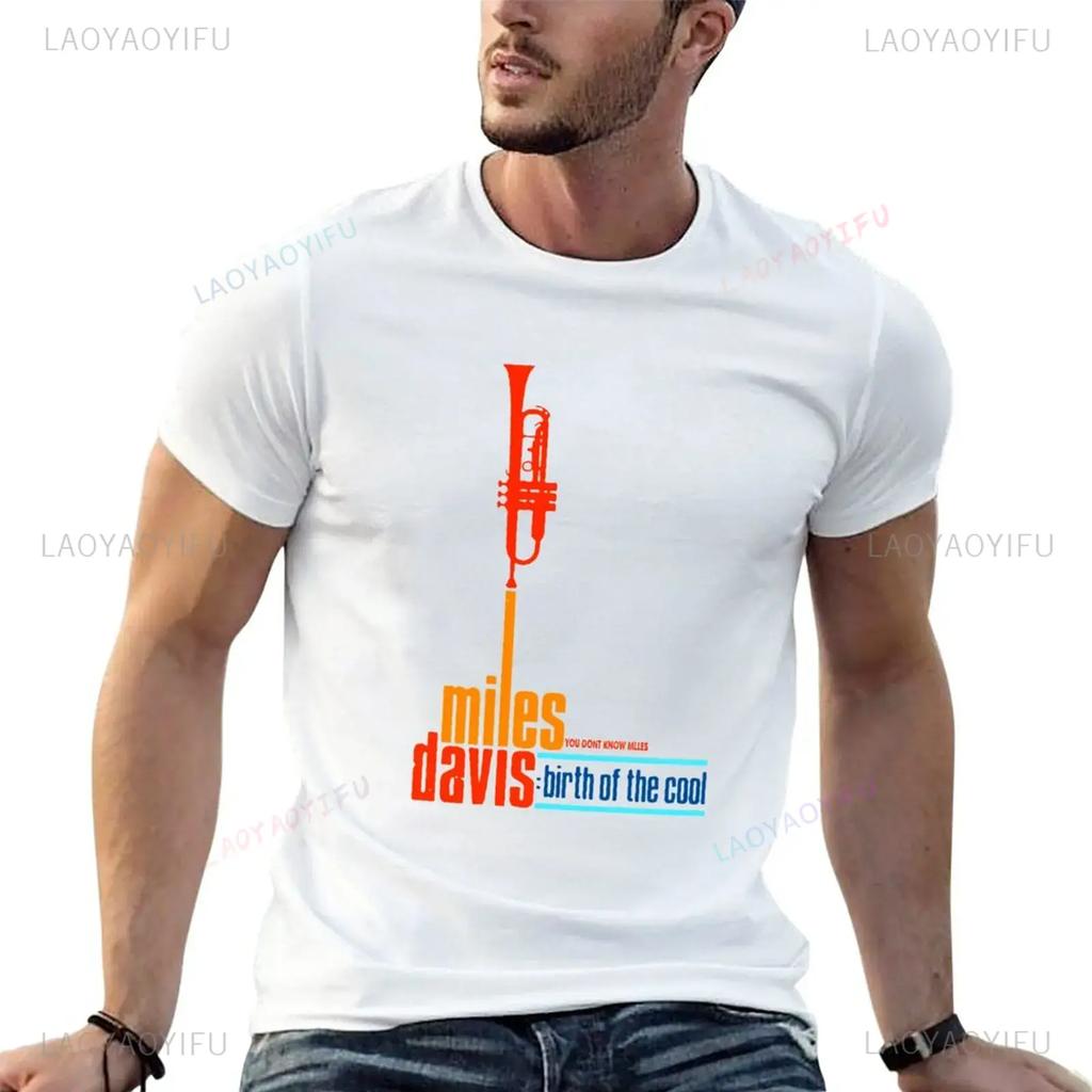 New Miles Davis Music Art Gift for Fans TShirt Personalized Vintage T Shirt Mens T Shirts Casual Stylish Shortsleev Streetwear