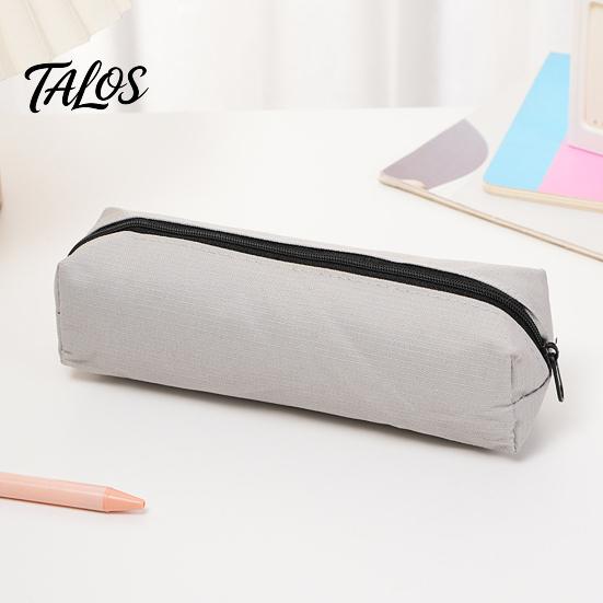 Wide-mouth Zipper Pouch Oxford Pencil Case, Large Capacity Pen for Students, Nylon Fabric Bag Simple Stationery Office School Travel Storage Case