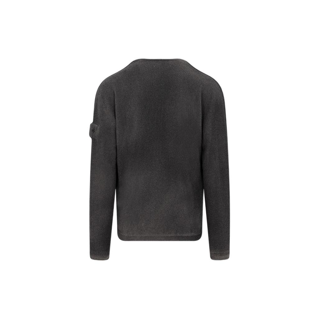 STONE ISLAND Shadow Project Solid Logo Patch Half-Zip Long Sleeve Knit Sweater Men Sweater Silver-Grey 77195111Z-V0063