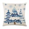 Cute 2D Flat Printing Christmas Pillow Covers Soft Flower Throw Cushion Case Ball Square Xmas Tree Pillowslip Car