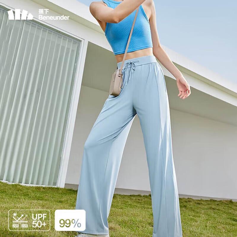 Beneunder Women's Draped Loose Cooling Wide-Leg Sun Protection Pants AL20624