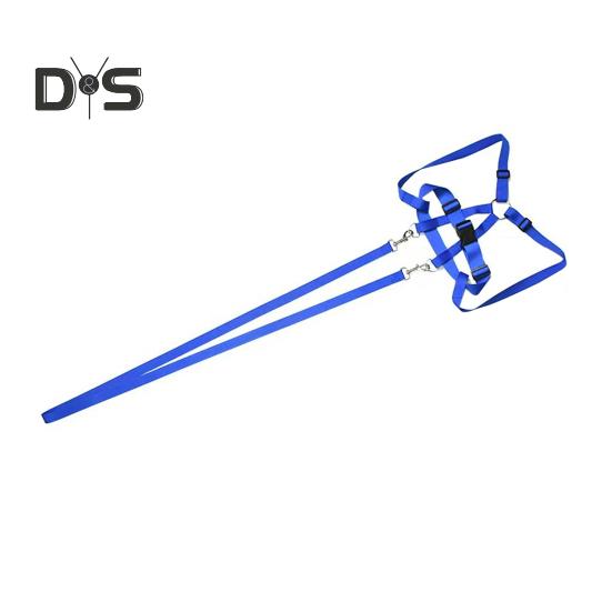 

Регулируемая детская игровая сбруя для верховой езды, износостойкий поводок безопасности с металлическими пряжками, аксессуар для ролевых игр для мальчиков и девочек синий