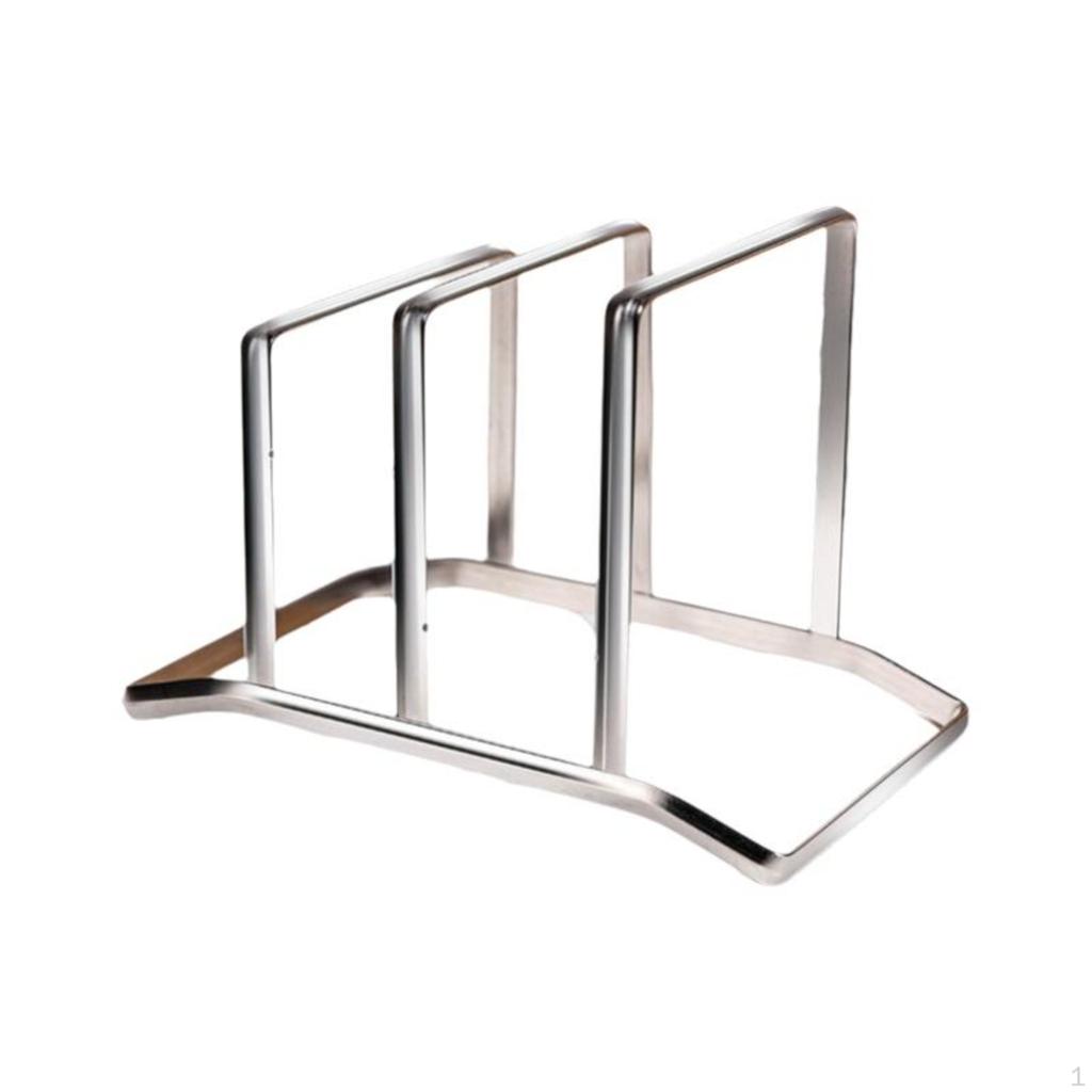 304 Stainless Steel Cutting Board Holder, Pot Lid Organizer, Multifunctional Kitchen Countertop