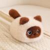Square Siamese Cat Pillow Plush Toy Kitten Animal Plush Fluffy Cushion Soft Doll Kawaii Orange Cat Black Cat Decoration Pillow