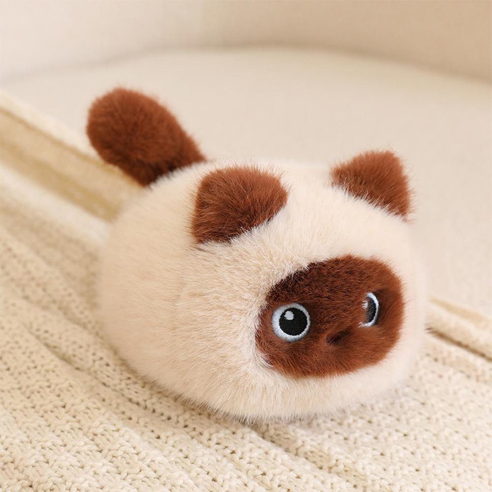 Square Siamese Cat Pillow Plush Toy Kitten Animal Plush Fluffy Cushion Soft Doll Kawaii Orange Cat Black Cat Decoration Pillow