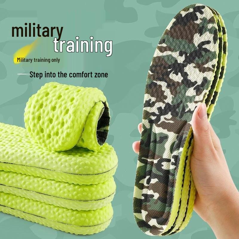 Odor-Resistant, Shock-Absorbing Insoles: Sweat-Absorbent and Deodorizing for Men and Women – Perfect for Long Standing and Military Training.