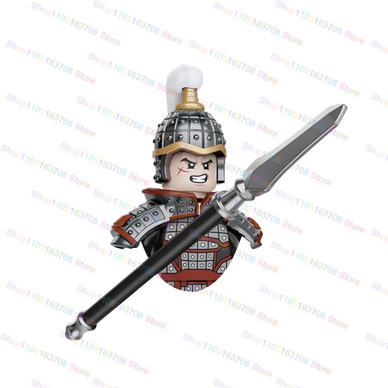Anime Cartoon Three Kingdoms Cao Cao Sun Quan Liu Bei Characters Building Blocks Accessories Toys Children's Christmas Gift