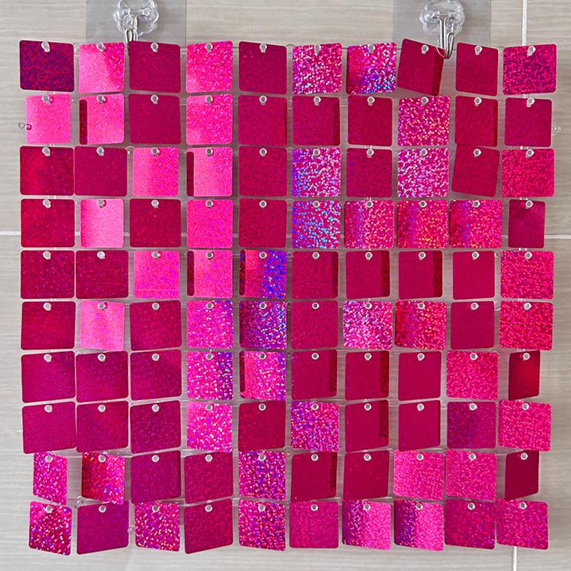 30x30cm 12pcs Sparkling Sequin Wall Backdrop Panel Glitter Photo Booth Background for Valentine's Day Decorations Wedding Party