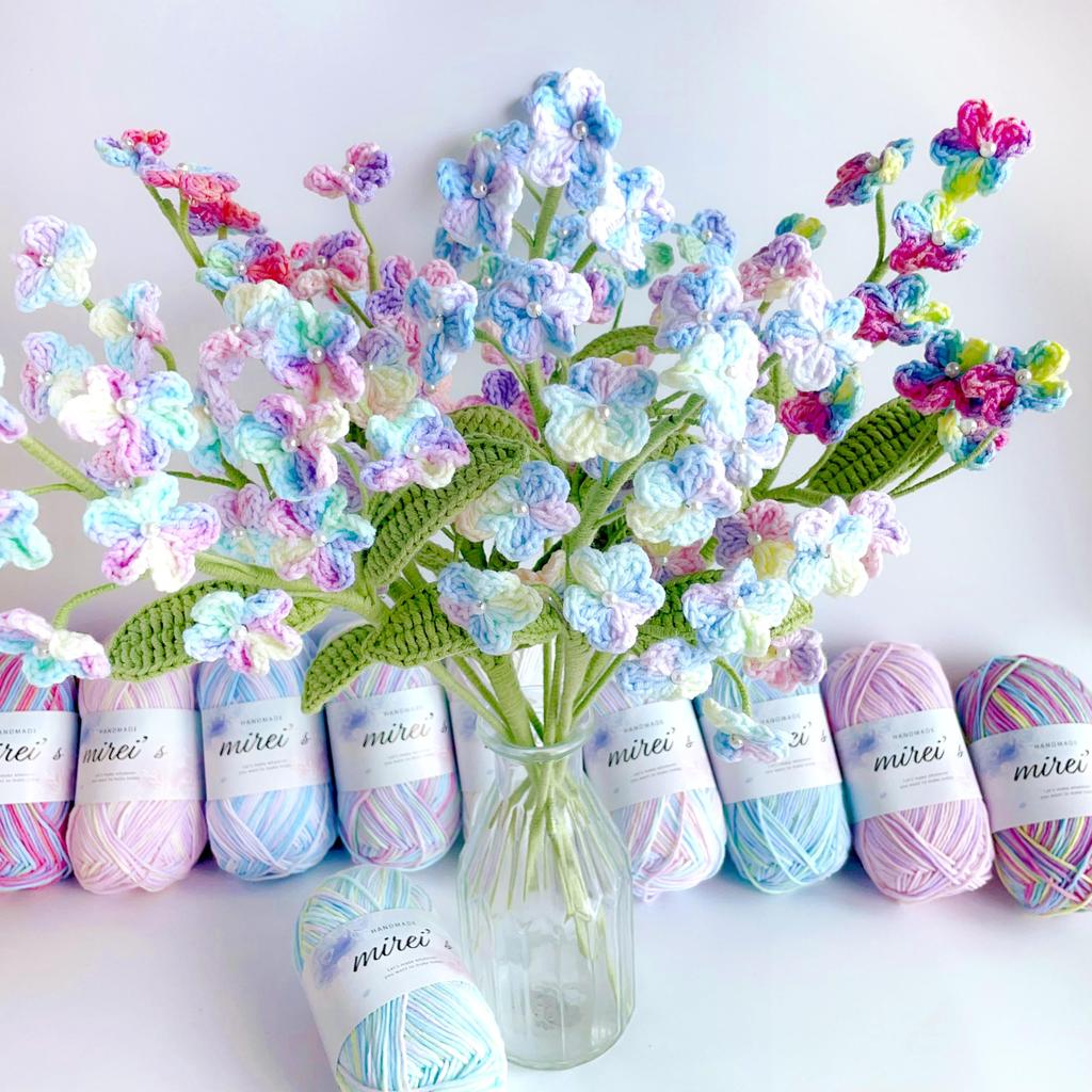 Millais Cotton Medium 10 Crochet Knitting Gradient Yarn, Weight, Balls, Approx. 40g/128m, (10-Color Set)