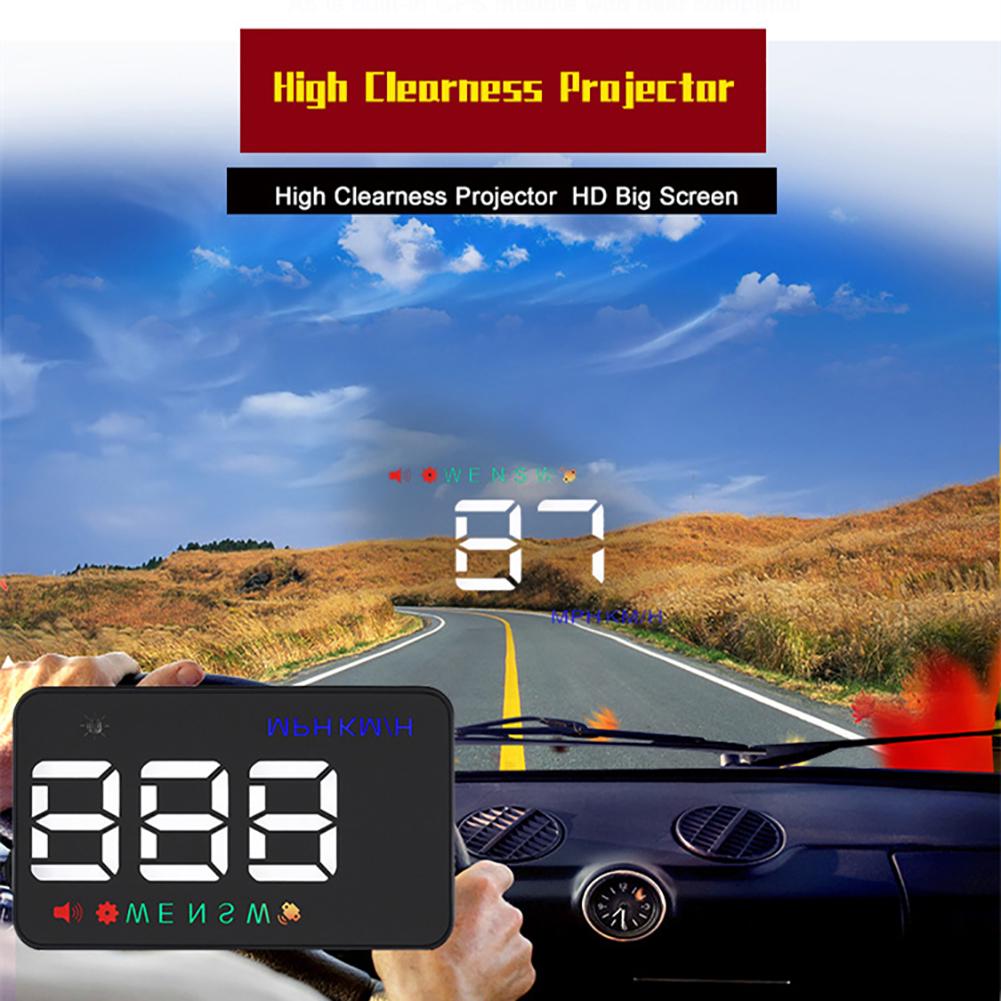 Car Head Up Display OBD2 II HUD Projector Speedometer MPH KM//h Speed Warning CHZ