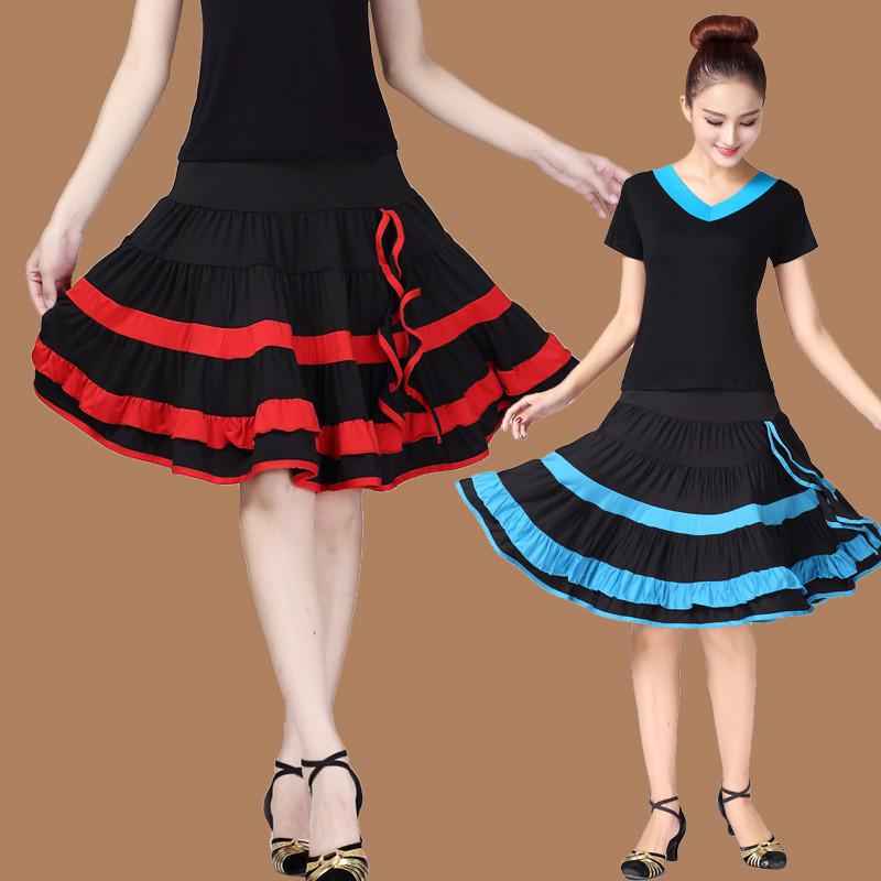

2025 Women s Summer Latin Short Square Dance Skirt Costume XXXXL