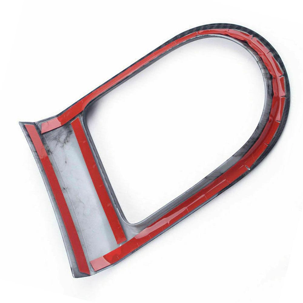 Carbon Fiber Look Inner Gear Shift Panel Frame Cover Trim For Ford Mustang 2015+
