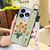 Fashion Design Wrist Strap Phone Case For UMIDIGI A15/A15C Protective Ring Anti-dust Back Cover Anti-knock Wristband