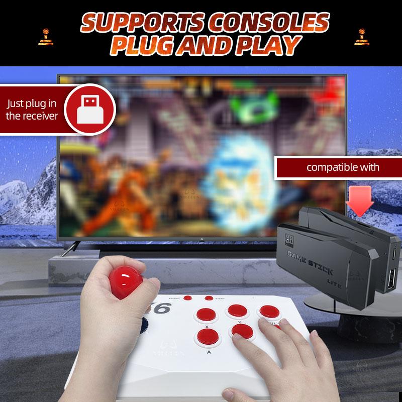 Arcade Stick Game Controller 2.4G Wireless Joystick For Street Fighter M8 Game Console PC/Android/Octopus/HappyChick
