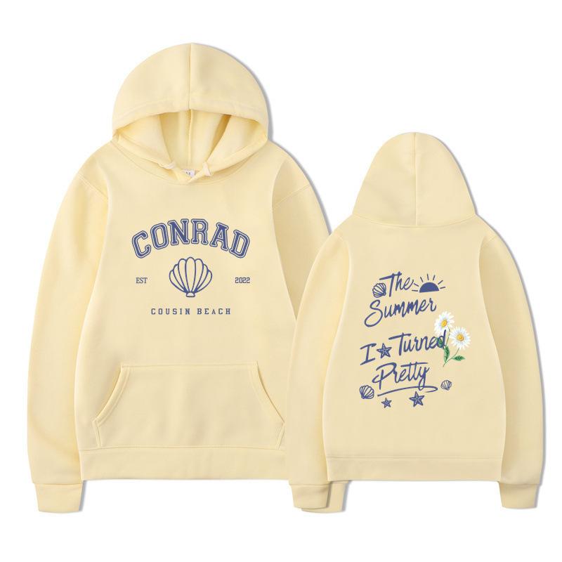 The Summer I Turned Pretty Conrad Cousin Beach Hoodie Men Women Fleece Warm Autumn Winter Hooded Sweatshirt Casual Beach Pullover
