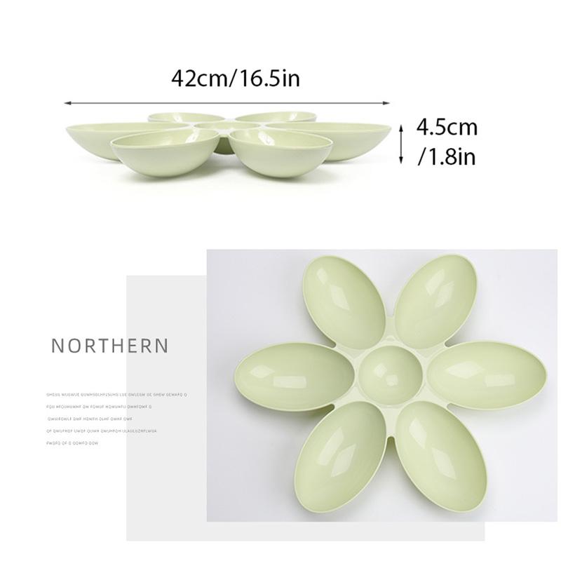 Kreativní miska na krmení pro kočky Šest mřížkovaných okvětních lístků plastové misky pro štěňata Jídelní talíř pro kočky Multifunkční krmítko pro psy