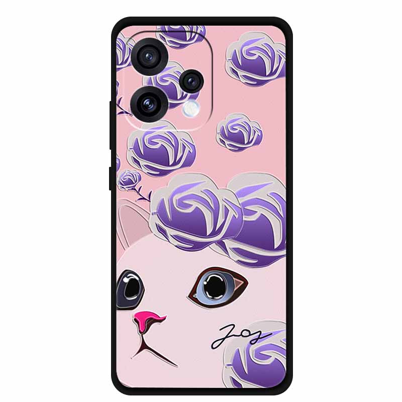 3D Emboss Case For Oppo Reno15 5G Phone Case Reno 15 Coque Flowers Silicone Soft Back Cover For Oppo Reno 15C 5G 2025 Case Funda