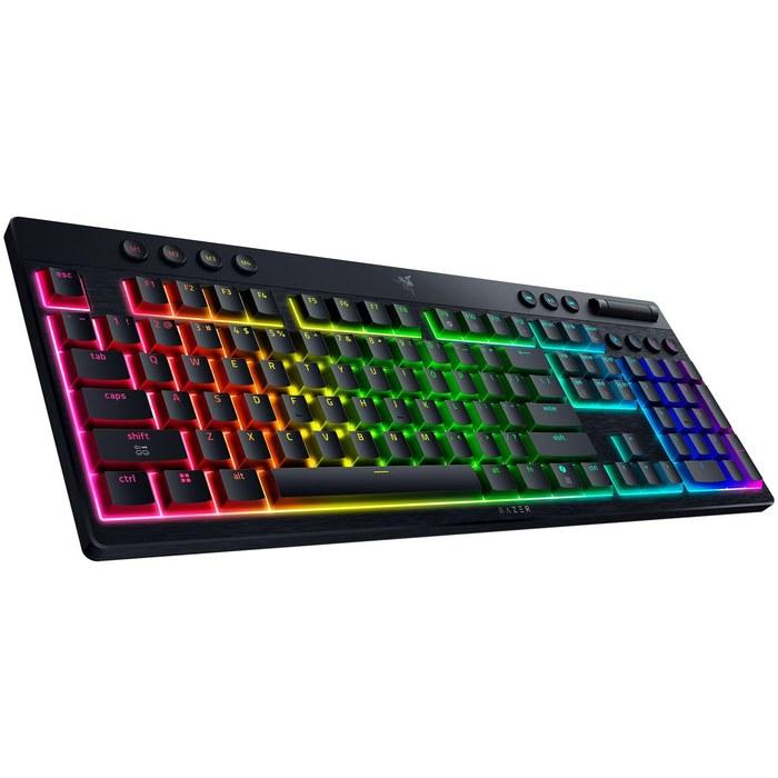 Razer BlackWidow V4 Low-profile HyperSpeed Yellow Linear Switch Gaming Keyboard. Wireless, slim 18.5mm, aluminum top case,