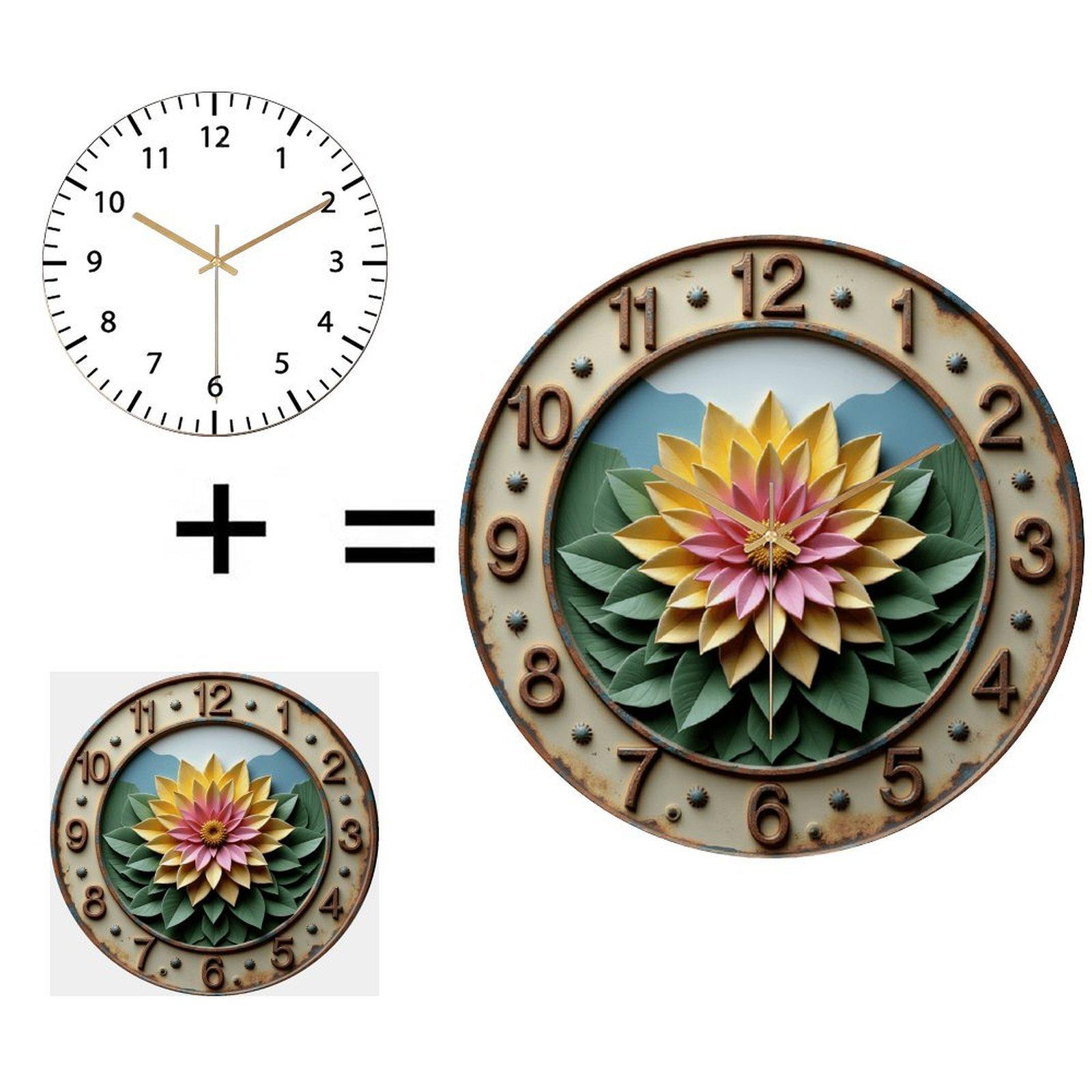 30x30cm Round Wall Clock Combining Durability with a Lightweight Construction (White,12 in(30.48cm))