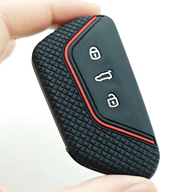 For VW Golf 8 Mk8 GTI GTD R ID3 ID4 2020 Decoration Silicone Car Key Case Cover Trim Car Key Accessories