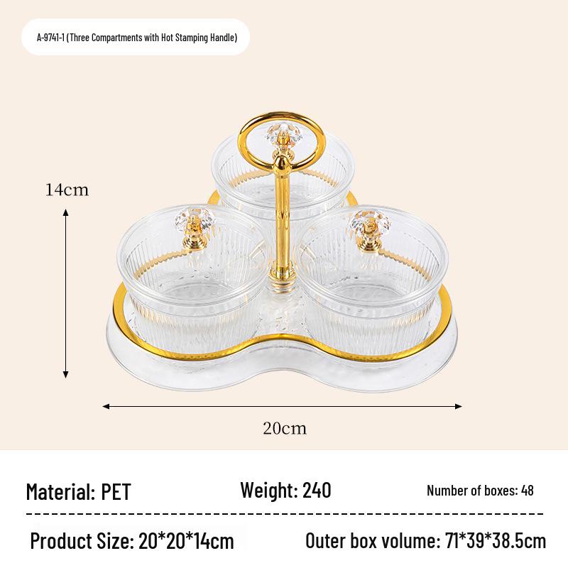 Exquisite Candy & Snack Dish Set - Elegant High-Value Fruit and Dried Food Plates