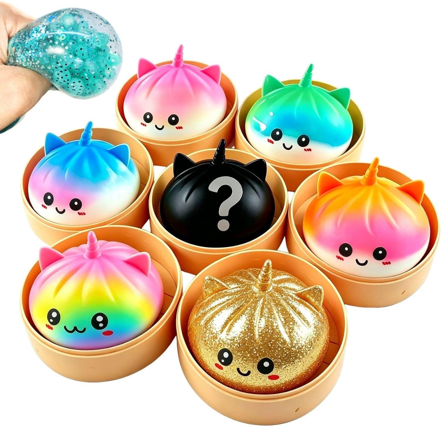 11 krāsas nejaušs mirdzošs pelmeņu squishy