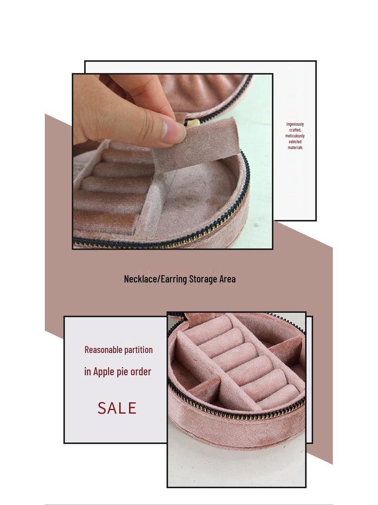Boîte à Bijoux de Luxe en Velours pour Bagues, Colliers et Puces d'Oreilles - Solution de Rangement Portable et Élégante