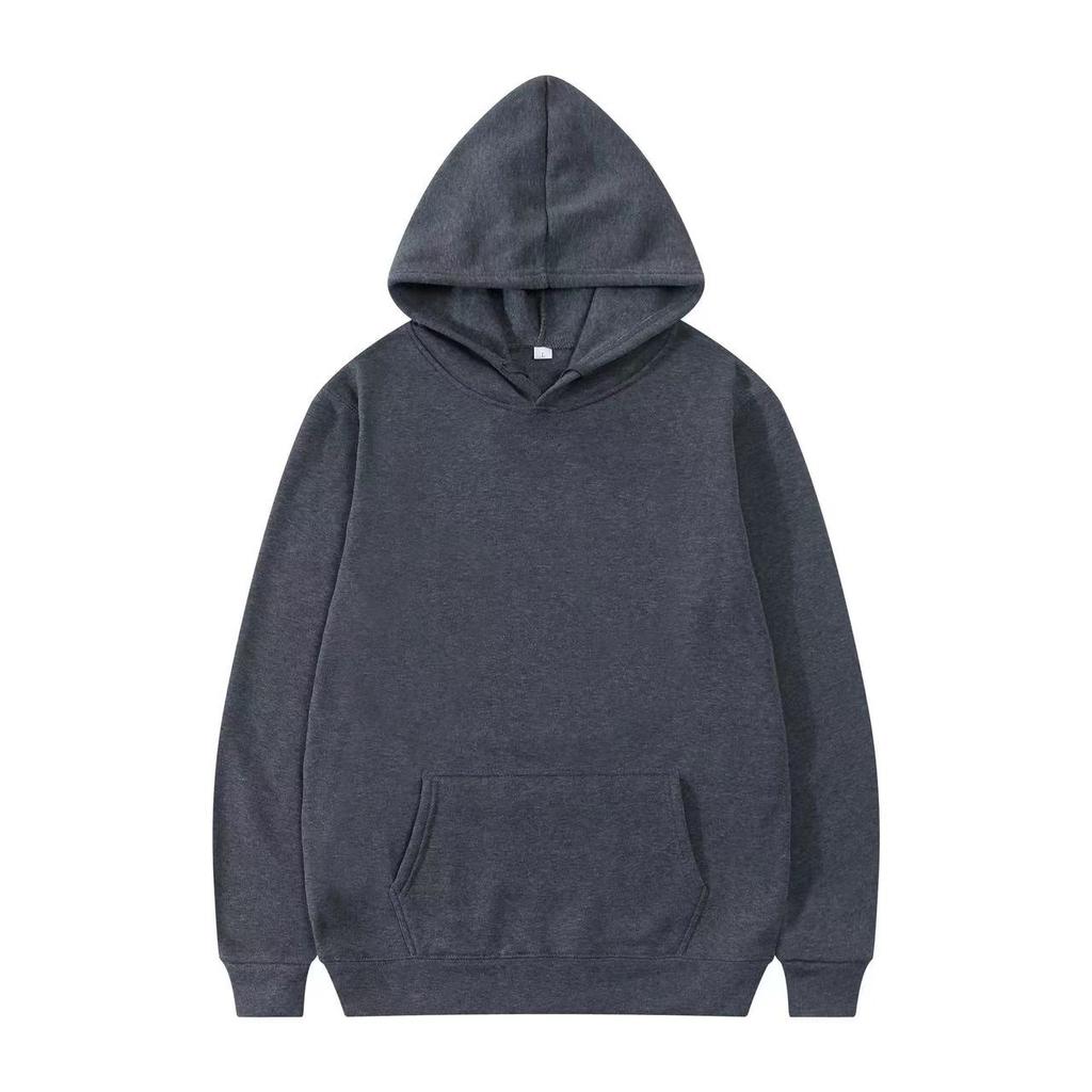 2024 Men's and Women's New Hooded Sweatshirt Men's Solid Color Sweatshirt Women's and Men's Long Sleeved Inserted Pocket Pullove