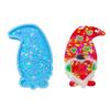 Holographic Resin Molds with Hole Christmas Gnome Pendant Silicone Mold for DIY Keychains Pendants Jewelry Resin Craft