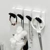 Piano Keys Wall Hooks Wall Mounted Organzier with 4 Hooks Adhesive Piano Design Entryway Hooks for Keys Hats Umbrellas Clothes Bathroom Kitchen