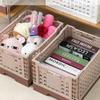 6 Colors Plastic Crate Box with Handle Sundries Storage Bin Folding Toy Box  Household