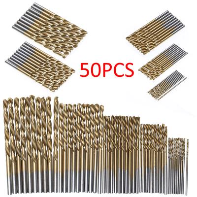 50 stücke 1/1.5/2/2.5/3mm HSS High Speed Stahl Extractor Bohrer Titan Beschichtet