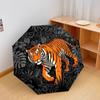 1 PC Automatic Folding Umbrella - Fierce Tiger Pattern, Portable & Foldable Design with 8 Ribs, Christmas Birthday Gifts