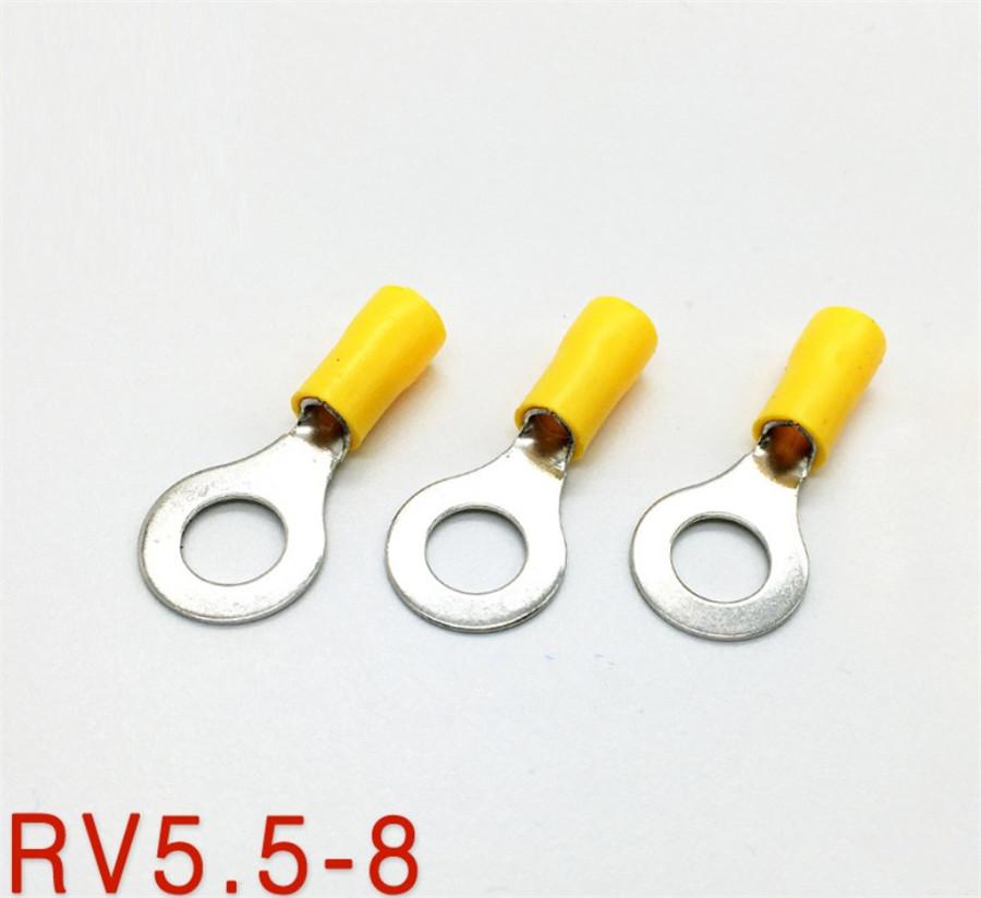 120 Pcs Insulated Ring Crimp Terminal Electrical Wiring Connectors Assorted Set