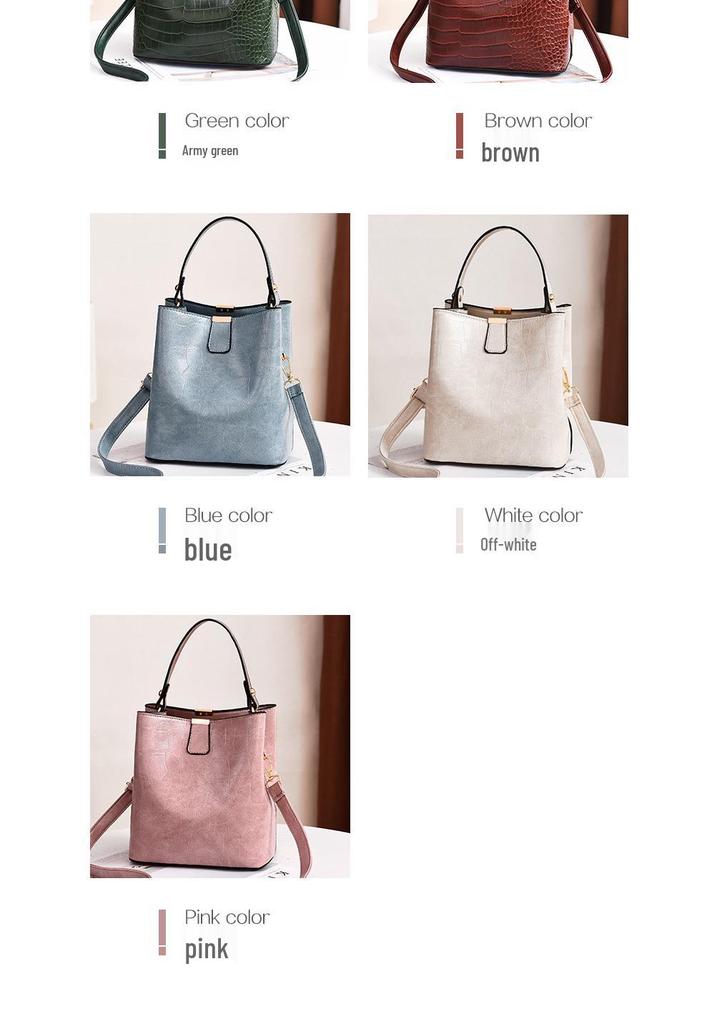 2026 Embossed Crocodile Pattern Women's Shoulder Bag – Stylish, Elegant Bucket Handbag