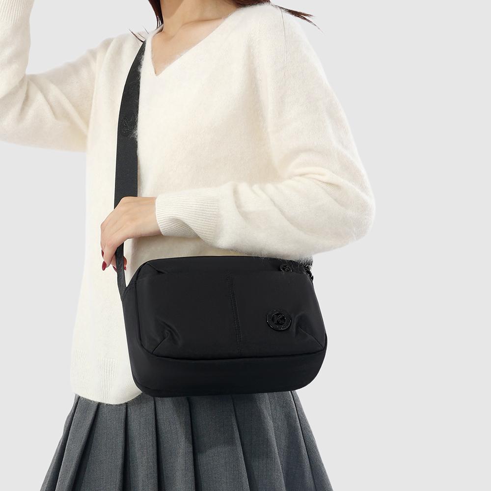 Lightweight Minimalist Multi-Layer Small Square Crossbody Bag Waterproof Phone Bag for Women Casual Simple Style
