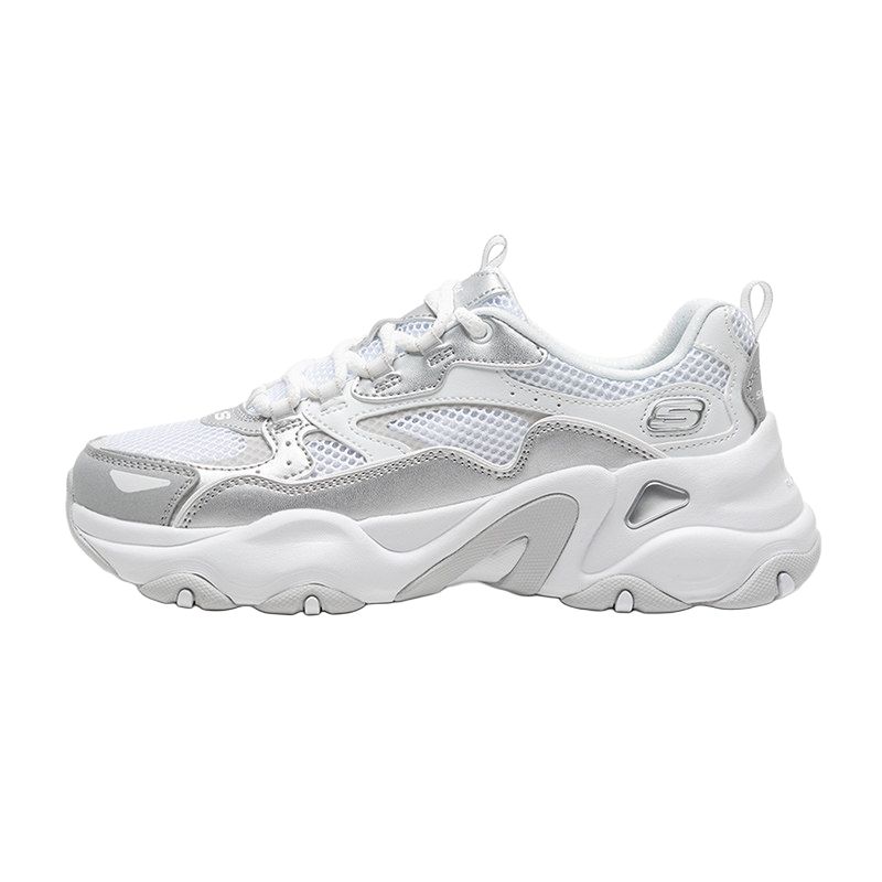Skechers DLites 5.0 Panda Shoes Fifth Generation Y2K Trendy Fashion Thick Sole Height Increasing Low Top Dad Shoes Women sneaker 150525-WSL 36